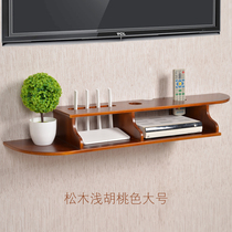 实木路由器收纳盒简约壁挂电视机墙柜机顶盒收