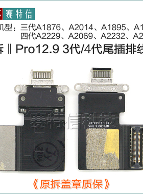 适用于iPad Pro12.9 4代尾插排线A2229 A2069、A2232 A2233充电排
