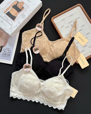 LP云朵绒小酥杯新款女士蕾丝内衣女薄款三角杯无钢圈透气无痕文胸