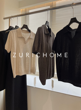 ZURICH HOME 基础款POLO休闲百搭亚麻肌里POLO领针织短袖T恤上衣