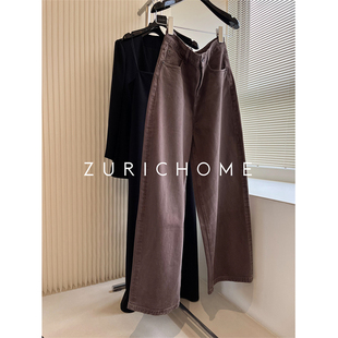 粉色镰刀裤 水洗做旧粉玫瑰弧形牛仔裤 干枯粉玫瑰 又美又帅少见