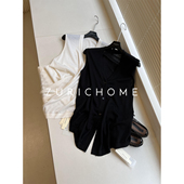 松弛及简 孤ZURICH HOME 轻薄精纺丝羊毛宽松百搭V领针织背心