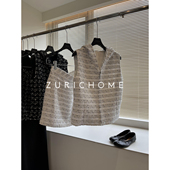 ZURICH 花呢半裙 香风花呢连帽马甲背心 HOME 重工高阶内里真丝