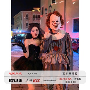 万圣节鬼新娘cosplay小恶魔天使闺蜜套装公主蓬蓬裙演音乐节性感