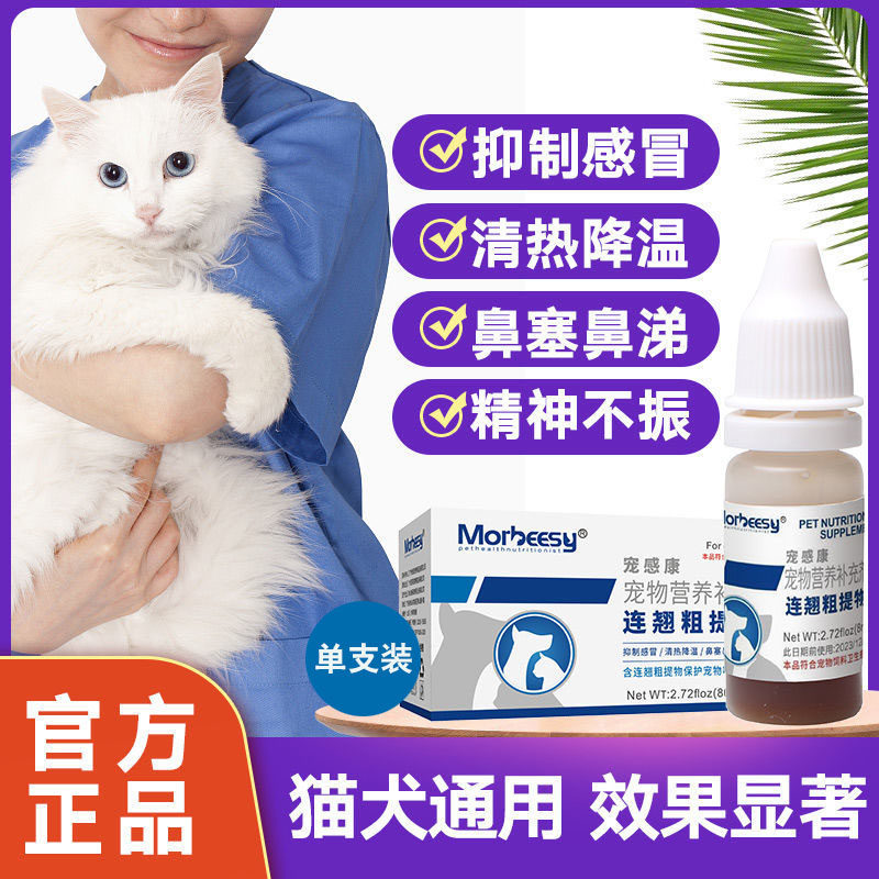 宠感康宠物狗狗感冒猫发烧猫咪打喷嚏流鼻涕咳嗽鼻塞幼犬口服液药