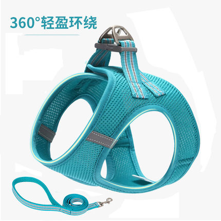 狗狗牵引绳小泰迪狗脖套小型犬胸背带背心式猫咪专用外出宠物狗绳
