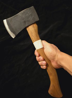 【户外板斧】砍牛骨头斧子手工锻打65锰钢锻打斧头35cm手柄户外板