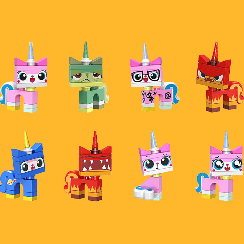 将牌l001-008独角猫大电影系列拼装积木儿童玩具兼容乐高