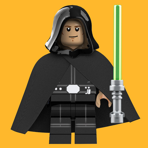 适用小颗粒星球大战XP401卢克天行者绝地武士儿童拼装积木人仔