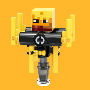 我的世界大战烈焰人地狱堡垒要塞男孩子拼装益智创意积木玩具1565