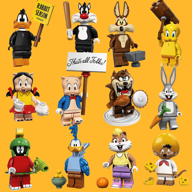 抽抽乐71030兔八哥猪小弟乐一通人仔男女益智拼装儿童玩具积木