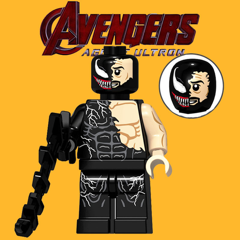 兼容乐高积木毒液家族共生体xp073毒液稀有人仔拼装益智儿童玩具