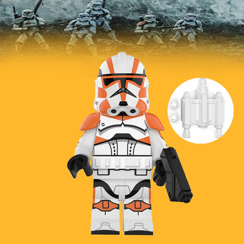 适用小颗粒星球大战XP327 332军团克隆人军队士兵拼装积木人仔