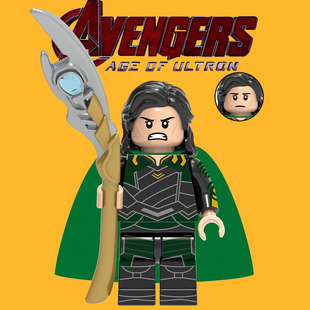 漫威第三方积木超级英雄复仇者联盟4洛基权杖1392拼装人仔玩具