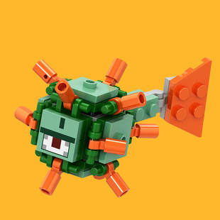 我的世界海底神殿遗迹守护者B041积木益智拼装儿童玩具21136