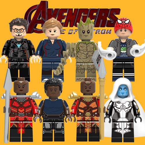 复仇者联盟3托尼斯塔克钢铁侠蜘蛛侠第三方拼装人仔玩具X0194