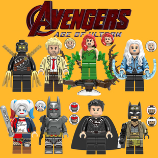 正义联盟蝙蝠侠小丑女超人益智男孩儿童拼装第三方积木玩具X0238