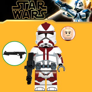 星球大战欣宏1976安纳克斯骑兵克隆人第三方儿童拼装积木人仔玩具