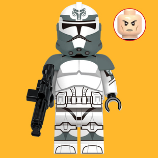 星球大战欣宏1642狼群特种部队克隆人第三方儿童拼装积木人仔玩具