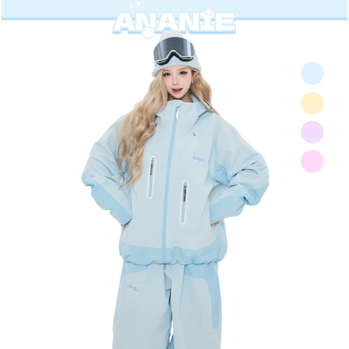 ANANIE新品【奶雾甜拼】果冻系列滑雪服3L全压胶保暖女单双板