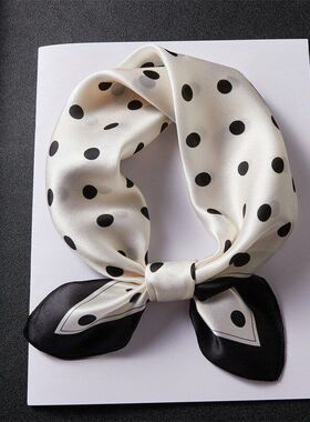 100%真丝桑蚕丝丝巾小方巾女百搭新款洋气时尚围巾领巾高档秋冬季