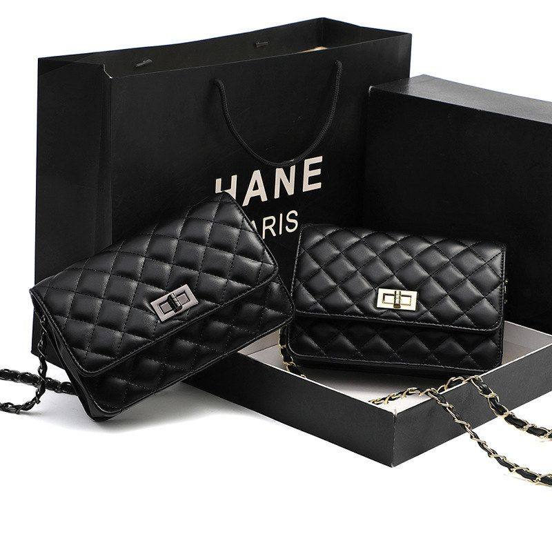 25年新款羊皮小香风菱格链条斜挎包跨境百搭女士小包直播货源手提