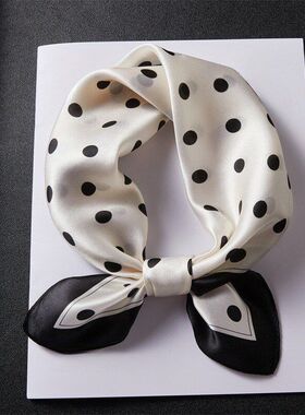 100%真丝桑蚕丝丝巾小方巾女百搭新款洋气时尚围巾领巾高档秋冬季