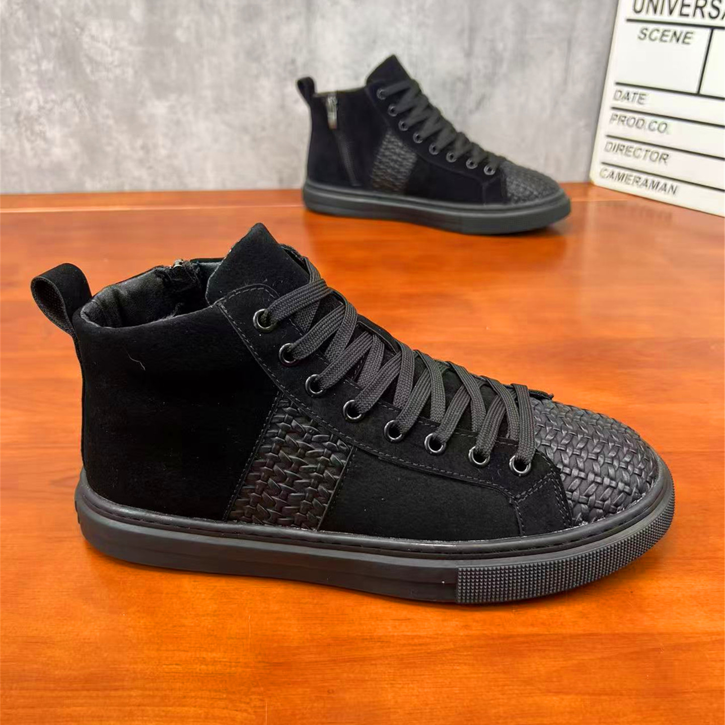 时尚男鞋保暖棉鞋个性系带鞋