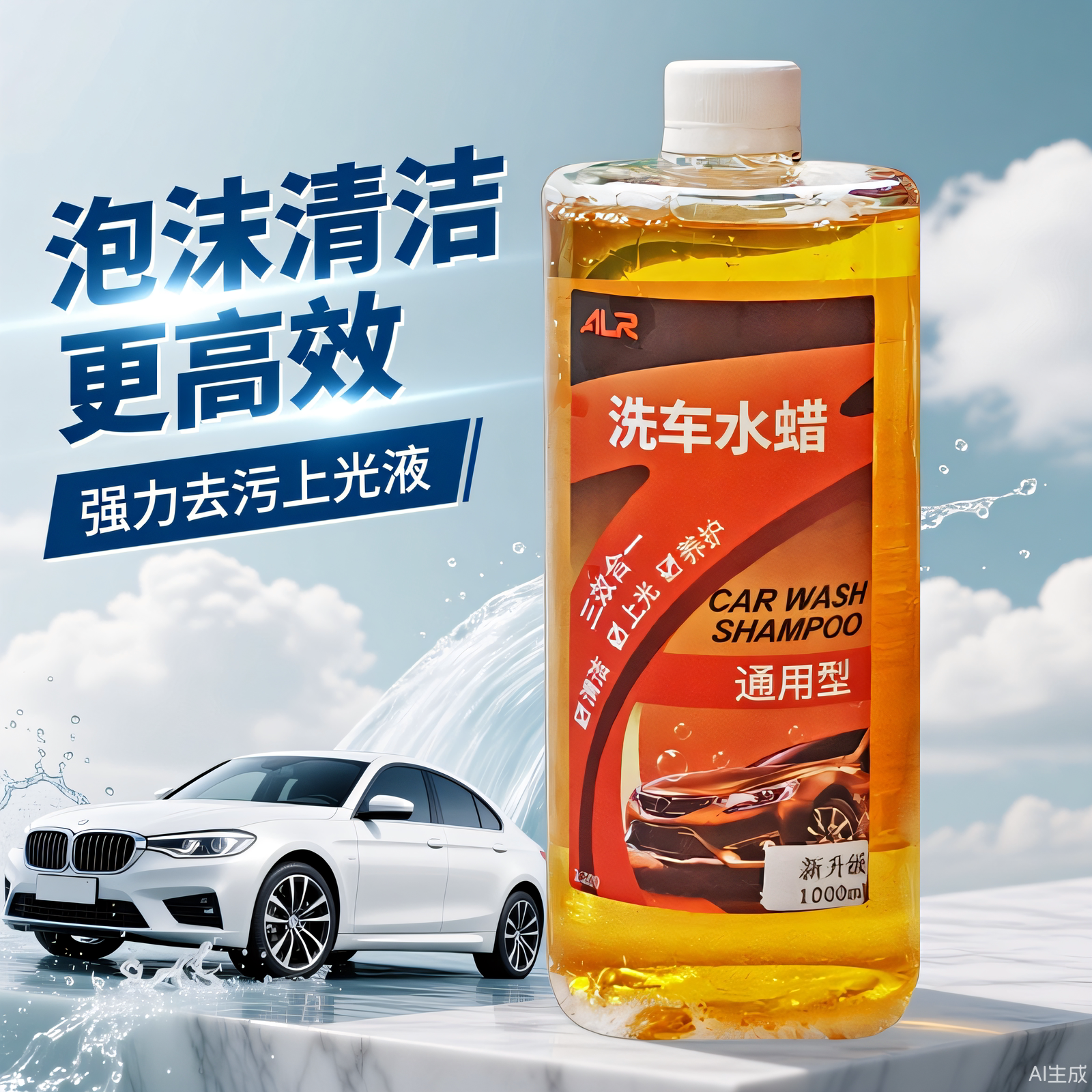 洗车液水蜡汽车泡沫清洁清洗剂专用强力去污上光蜡水白车镀膜用品