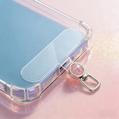 闪粉手机挂绳夹片360旋转垫片手机链背夹结实通用透明固定夹耐用