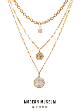 MODERNMUSEUM摩登博物馆恶魔多层八芒星钱币项链choker轻奢小众