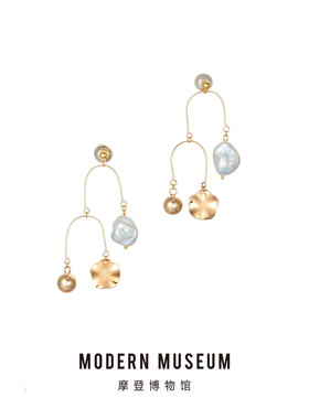 MODERNMUSEUM摩登博物馆耳环女原创设计珍珠造型系列气质耳饰
