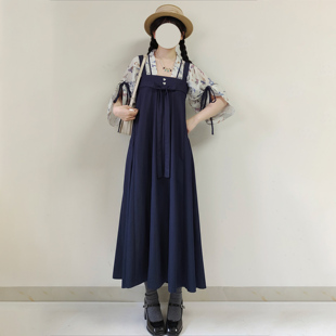 唐制汉服元 素对襟衫 齐胸吊带裙人丝人棉日常风 观止织造｜轻羽