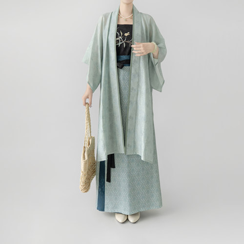 宋人棉背心旋裙绣花日常春夏汉服