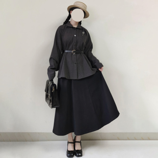 【观止织造｜雾岛】明制汉服元素立领袄交窬裙毛呢日常风通勤秋冬