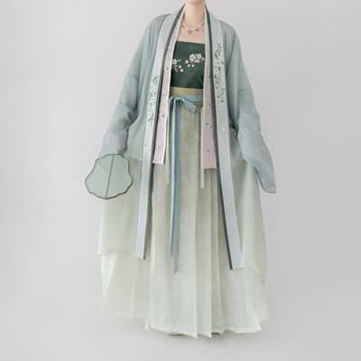 观止宋制天丝长衫百迭裙汉服日常