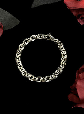 做旧泰银卷轴字母手链不掉色