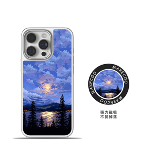 像素星夜 适用于苹果手机壳17promax磁吸iPhone16新款原创15蓝色14文艺13小众像素画12星空手机壳ins简约好看