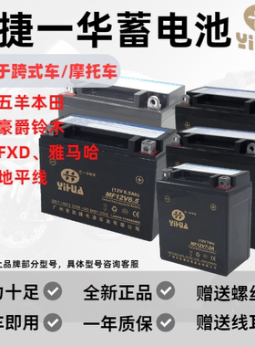 凯捷KAGE一华MF12V9 V7 V6.5蓄电池干电瓶免维护适用豪爵铃木车型