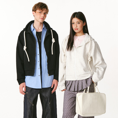 SCPD美式重磅纯色开衫卫衣女秋冬男士帽衫潮牌上衣宽松简约外套