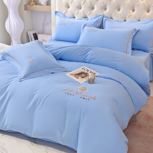 简约欧式全棉纯棉裸睡亲肤四件套