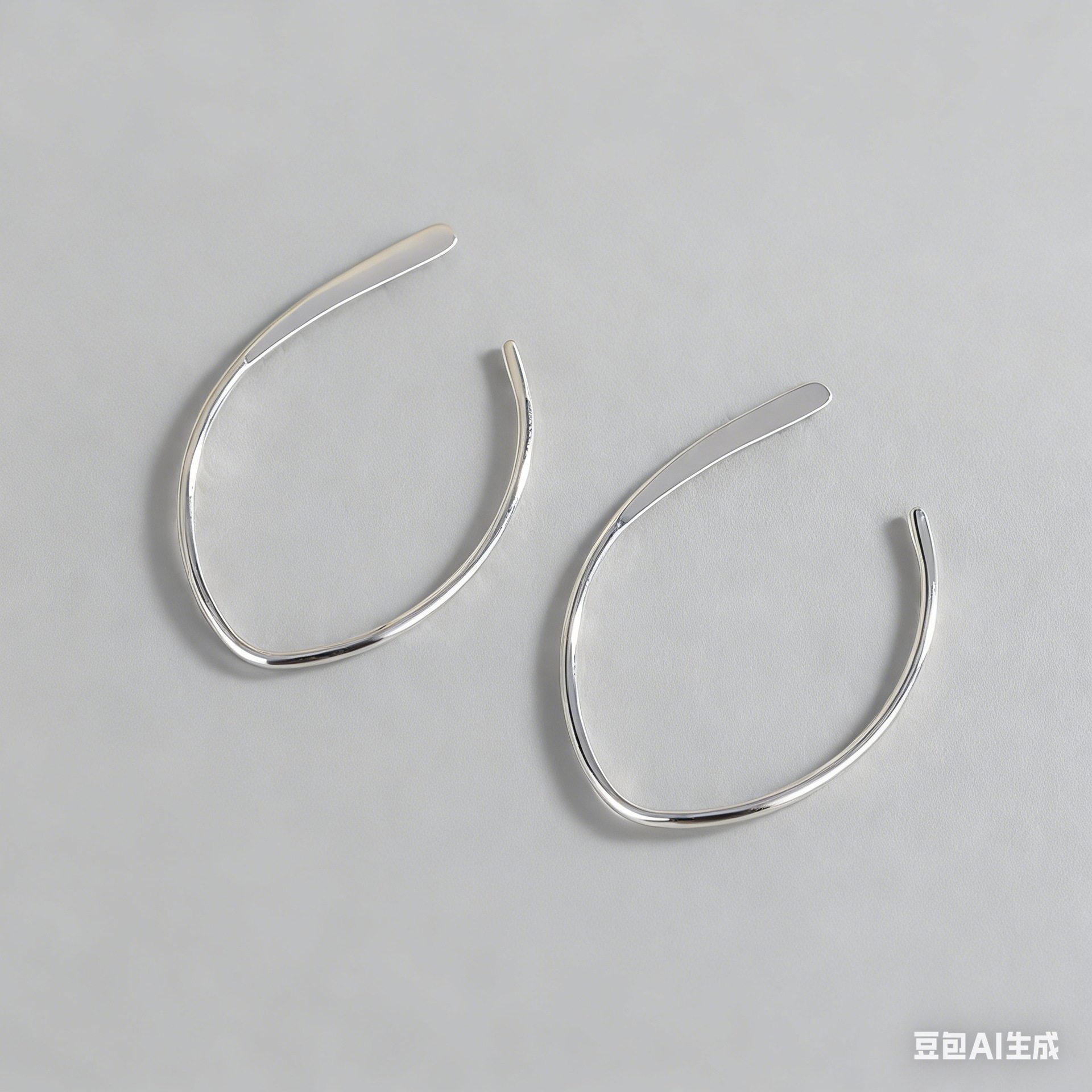S999足银简约通体耳钉养耳洞