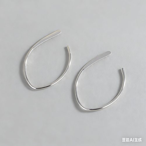 S999足银简约通体耳钉养耳洞