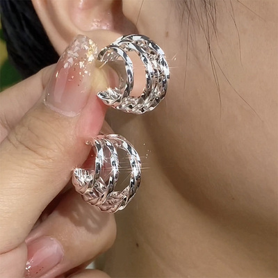 银耳环999纯银耳钉女高级感