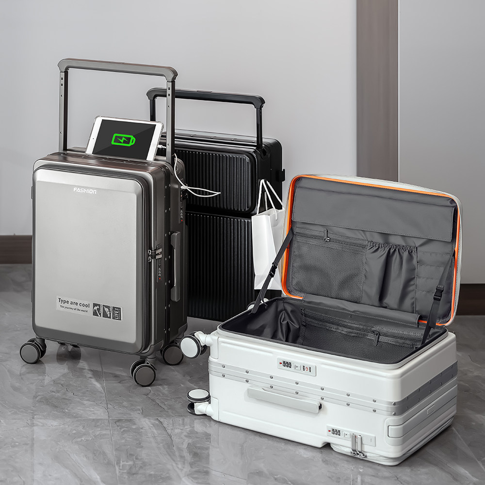 宽拉杆箱侧开深仓铝框行李箱大容量多功能双面旅行箱万向轮登机箱,箱包皮具/热销女包/男包,旅行箱,淘宝优惠券,粉丝福利购,淘宝优惠卷