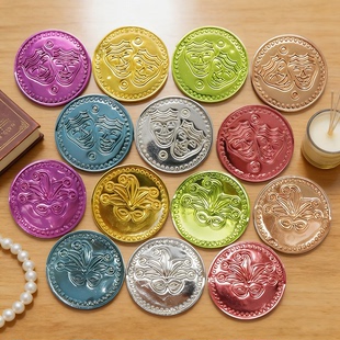 幼儿海盗金币玩具塑料仿真宝藏币角色扮演道具儿童生日派对小礼物