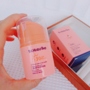 宝宝夏日晒不怕~大头鸟儿童倍护水感防晒霜SPF30预防晒伤30g
