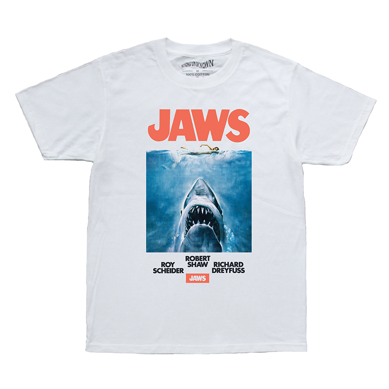 大白鲨 T恤 Jaws Steven Spielberg恐怖电影休闲纯棉短袖 T-Shirt 男装 T恤 原图主图