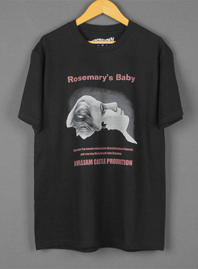 罗斯玛丽的婴儿Rosemary's Baby经典恐怖短袖圆领纯棉宽松正肩T恤