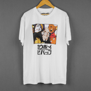 休闲T恤 纯棉宽松动漫上衣美式 星际牛仔Cowboy Bebop斯派克短袖